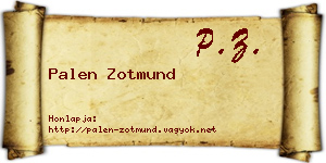 Palen Zotmund névjegykártya